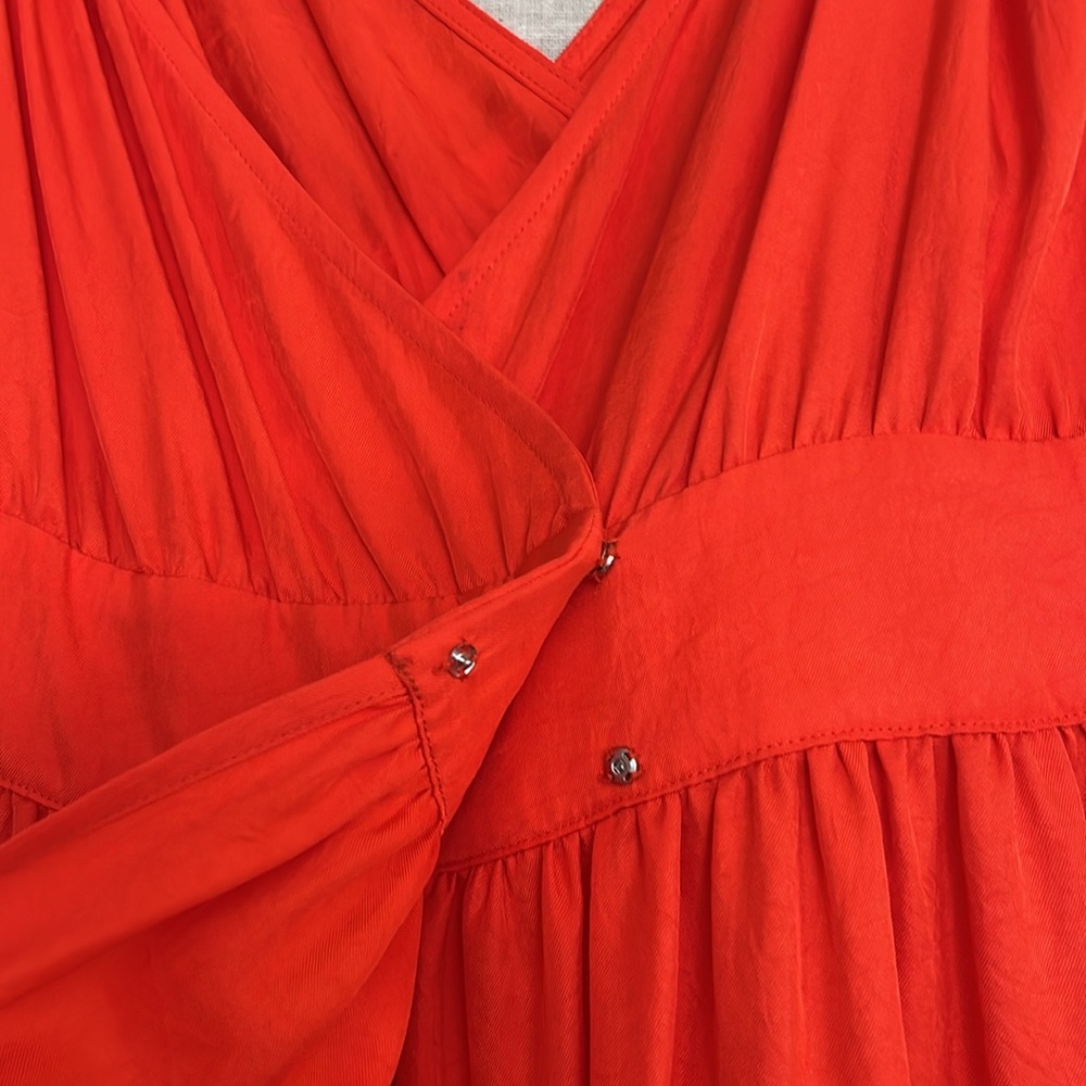 Ciao Lucia hydra midi wrap dress poppy - Picture 7 of 8